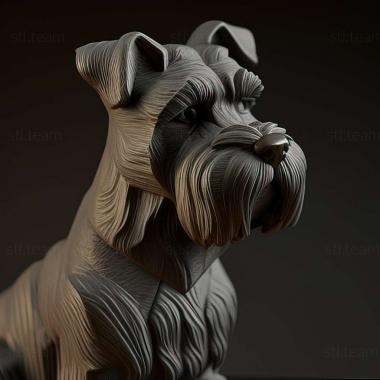 3D model Zwergschnauzer dog (STL)